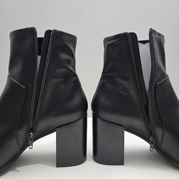 Jeffrey Campbell Duncann Ankle Bootie Womens 10 Black Pointed Toe Heeled Chic - Picture 4 of 15